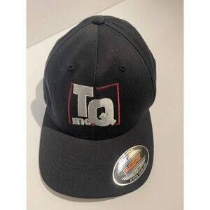 Original Port Authority Hat L/XL Black Flat Bill Flex Fit Baseball Cap